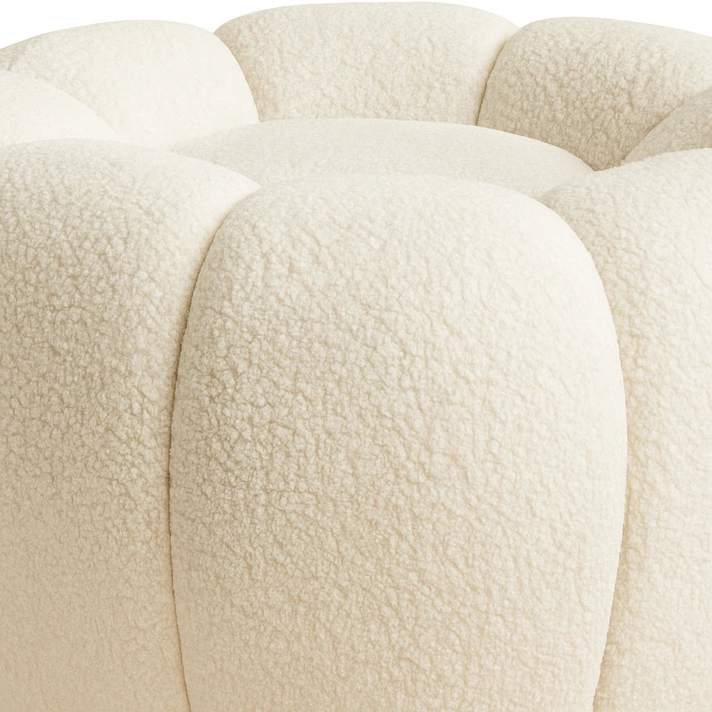 Pouf Citrouille Doux En Peau De Mouton-Déco Bohème