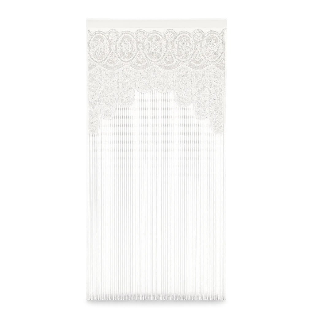 Rideau de Porte Blanc Transparent en Corde-Déco Bohème