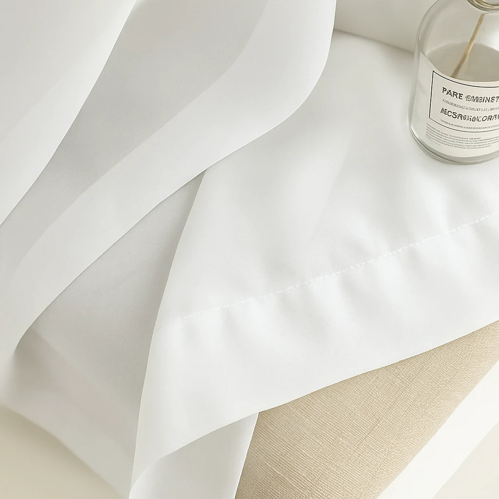 Rideaux Transparents Blanc Pur Super Doux-Déco Bohème