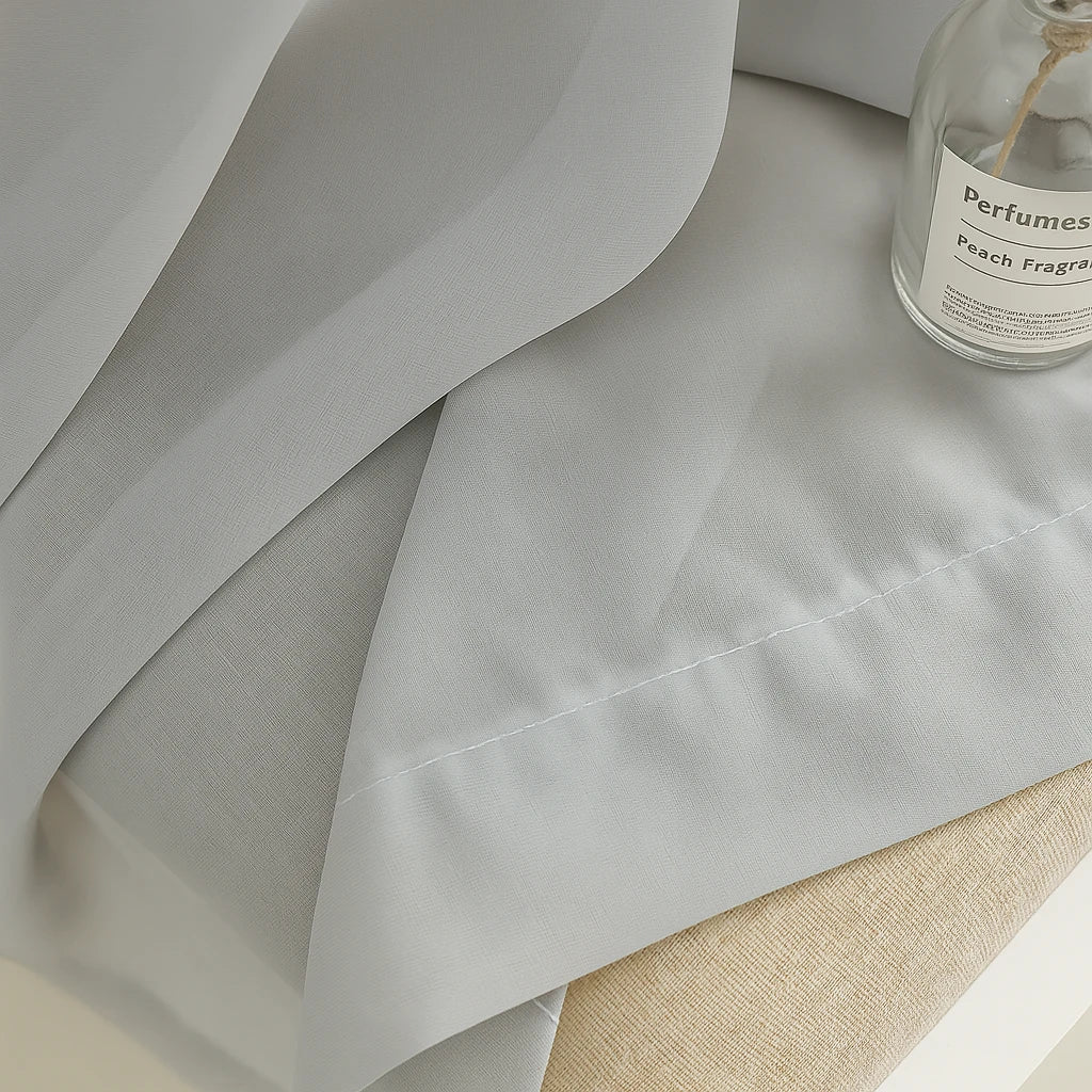 Rideaux Transparents Gris Clair Super Doux-Déco Bohème