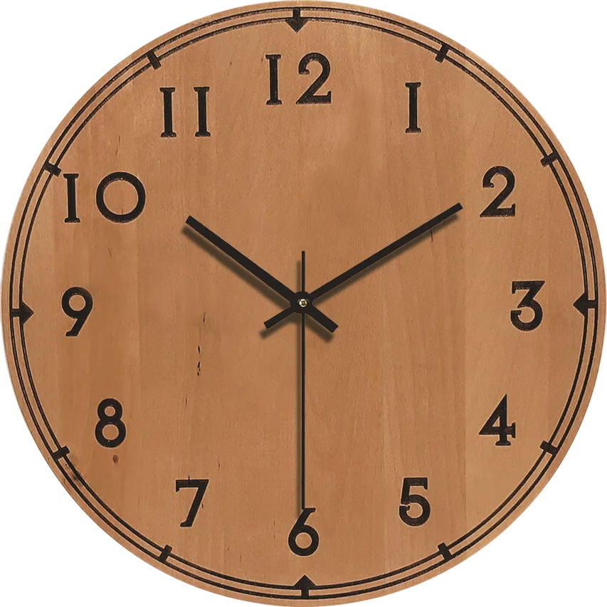 Horloge Murale Bois Foncé Silencieuse