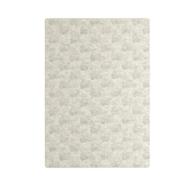 Tapis beige minimaliste motifs géométriques salon