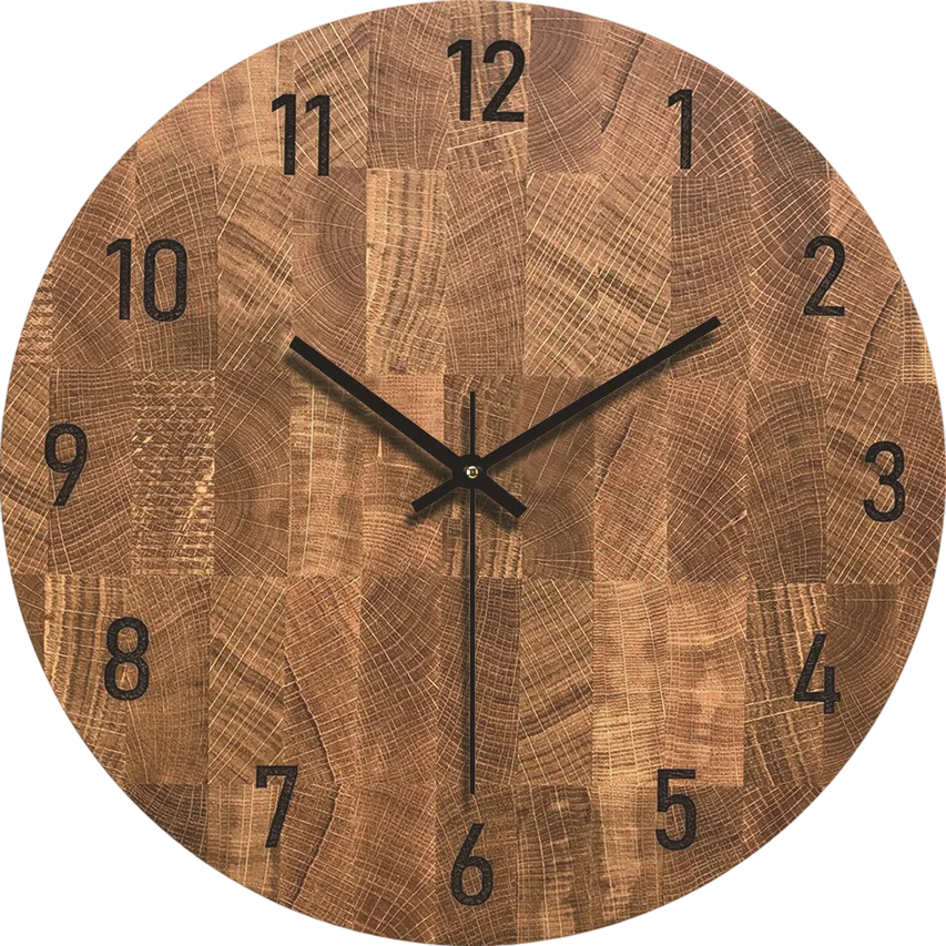 Horloge Murale en Bois Naturel Design