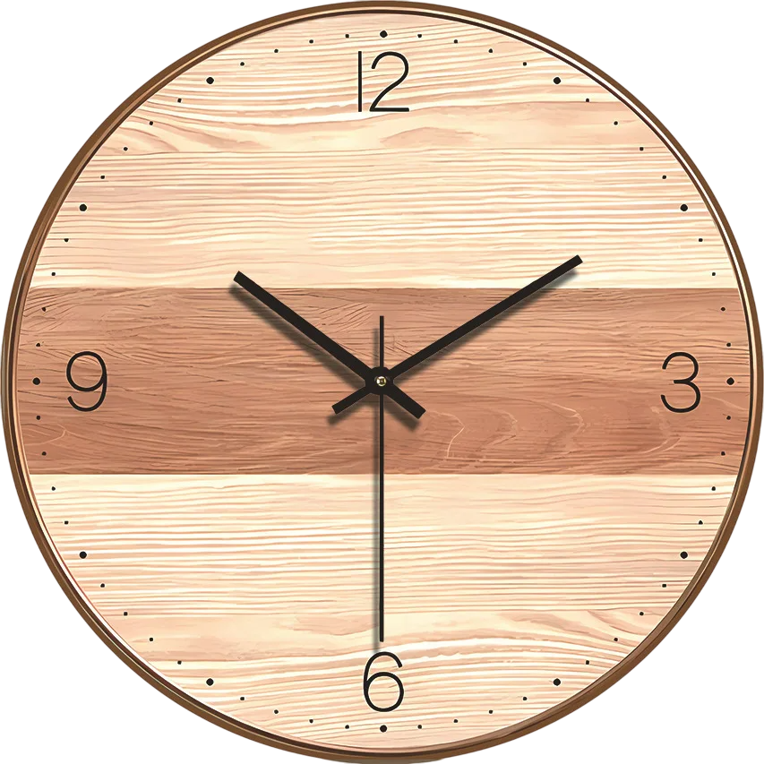 Horloge en Bois Silencieuse noir