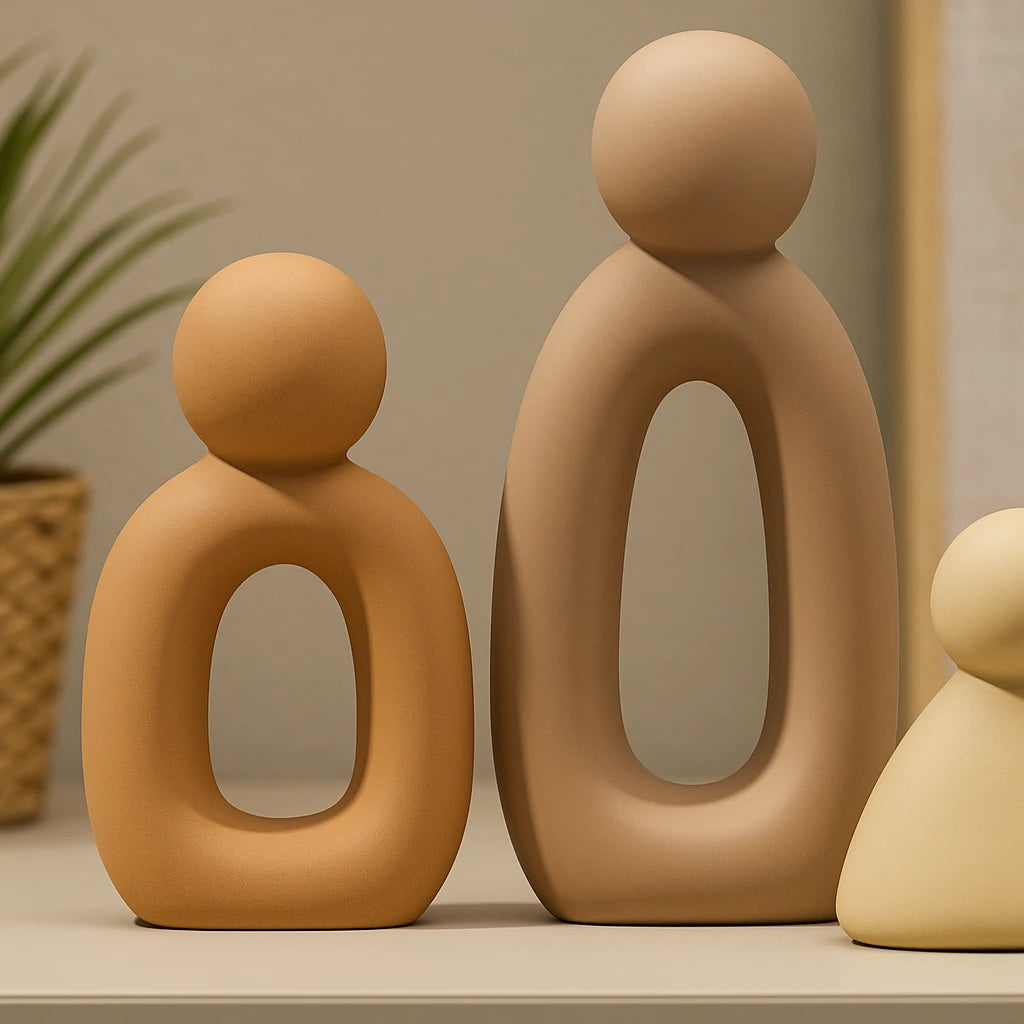 Statue De Famille Moderne Ensemble De 3 Sculptures-Déco Bohème