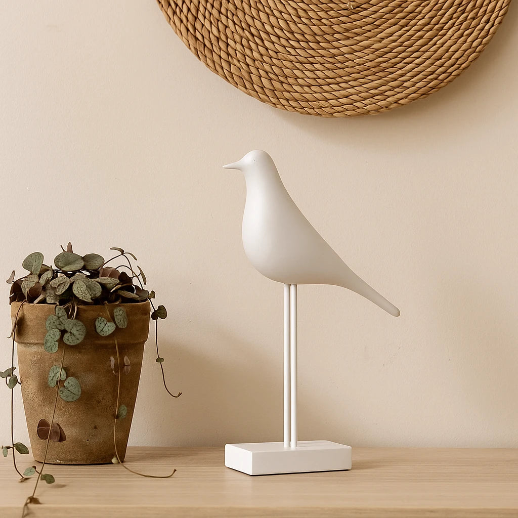 Statue Oiseau Sculpture Décorative Nordique 17x24cm-Déco Bohème