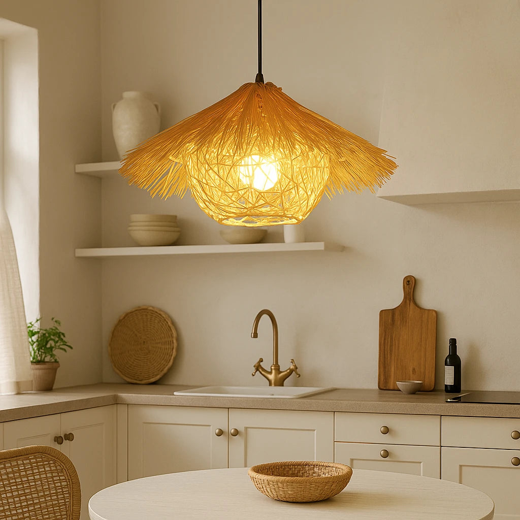 Suspension Bohème En Rotin Tissé 60x30cm-Déco Bohème