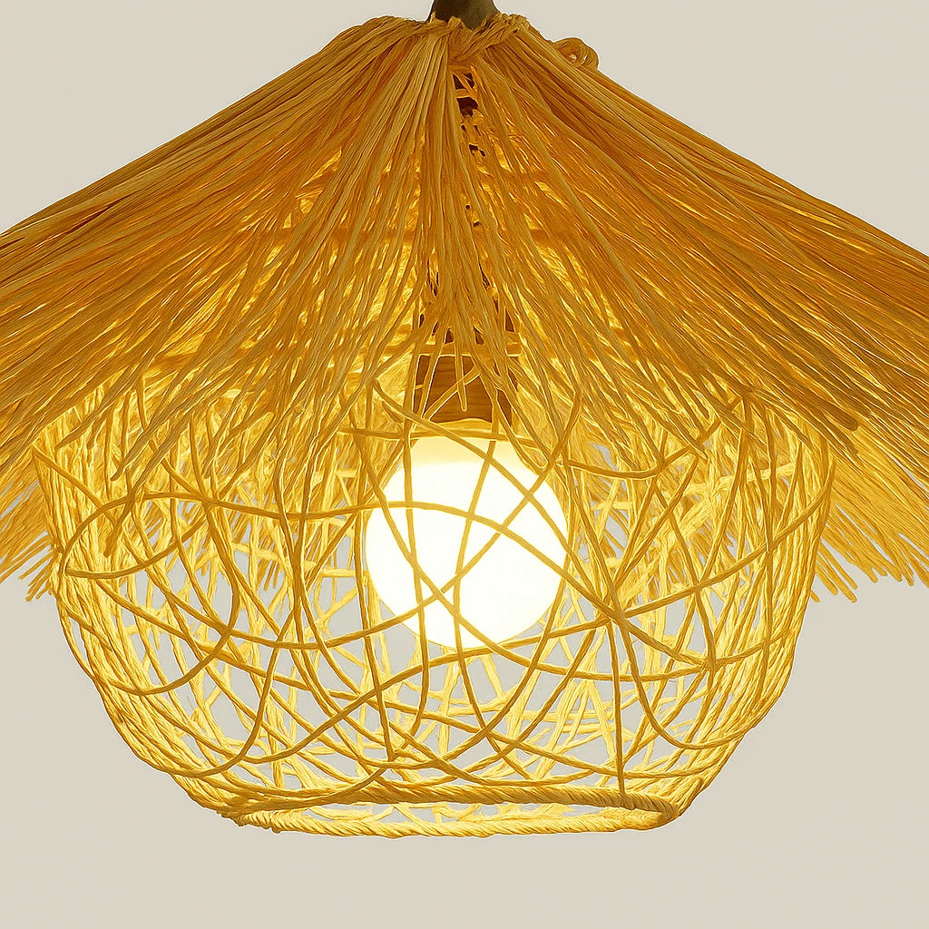 Suspension Bohème En Rotin Tissé 60x30cm-Déco Bohème