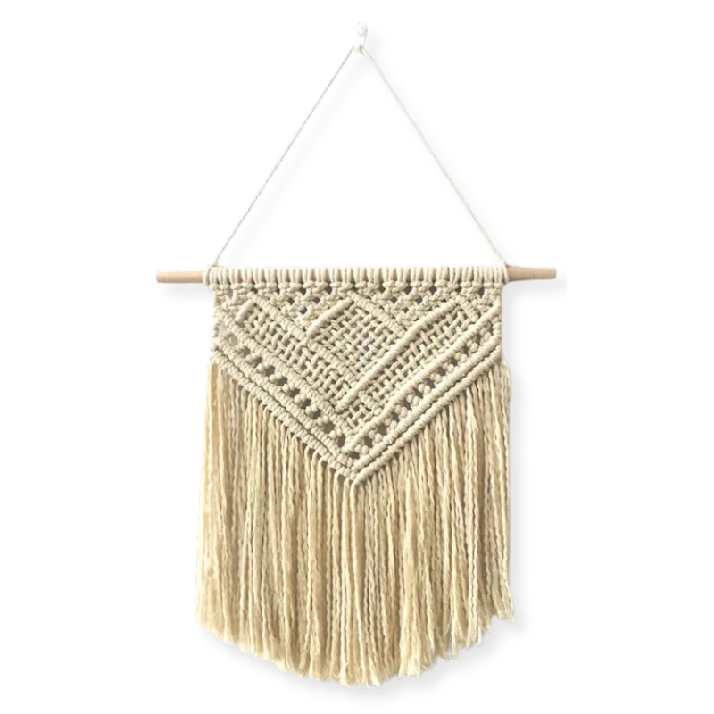 Suspension Murale Macramé Bohème Chic en Coton-Déco Bohème