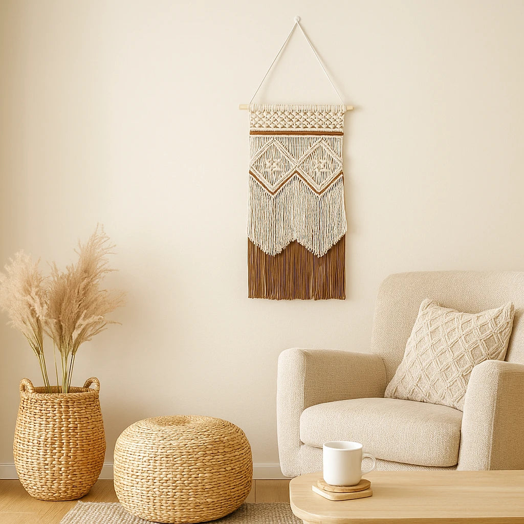 Suspension Murale Macramé Bohème Chic-Déco Bohème