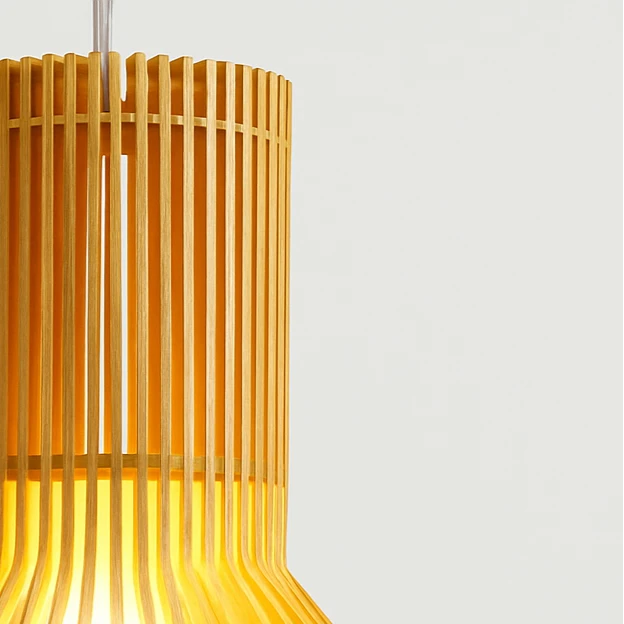 Suspension Nordique Rétro En Bois Massif 42x45cm-Déco Bohème