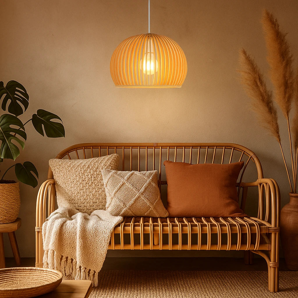 Suspension Nordique Rétro En Bois-Déco Bohème