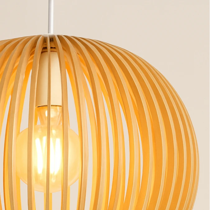 Suspension Nordique Rétro En Bois-Déco Bohème