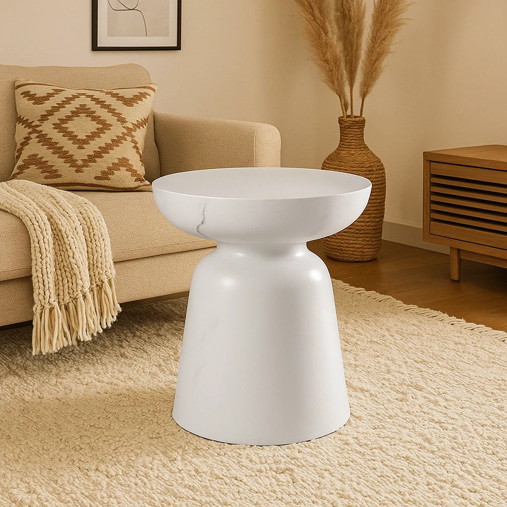 Table Basse Ronde Design Scandinave 40X45cm-Déco Bohème