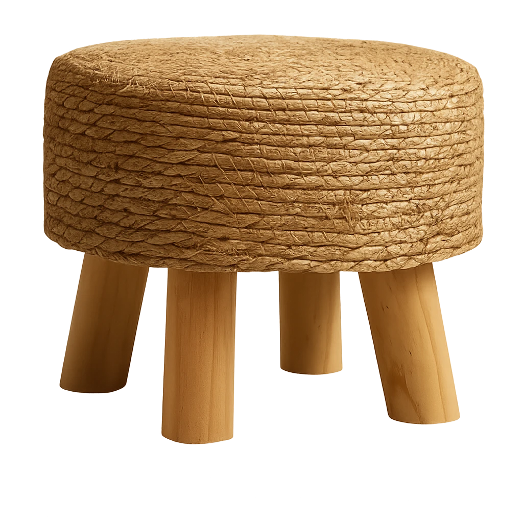Tabouret Bohème Naturel Tressé-Déco Bohème