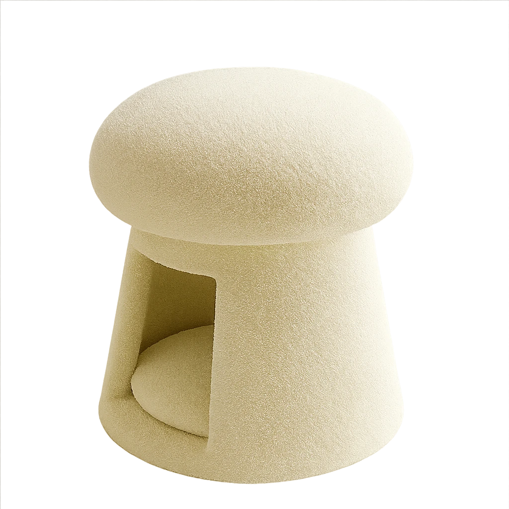 Tabouret Champignon Bouclette Pour Animaux-Déco Bohème