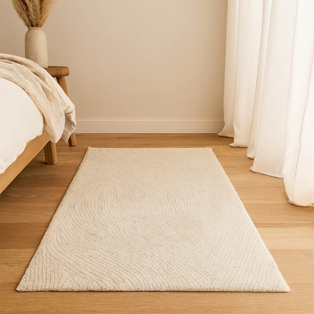 Tapis Chambre Zen Relief Lin-Déco Bohème
