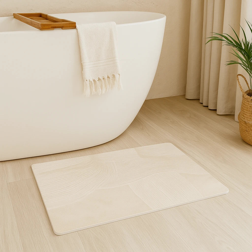 Tapis De Bain Absorbant Antidérapant Lunara Rectangle-Déco Bohème