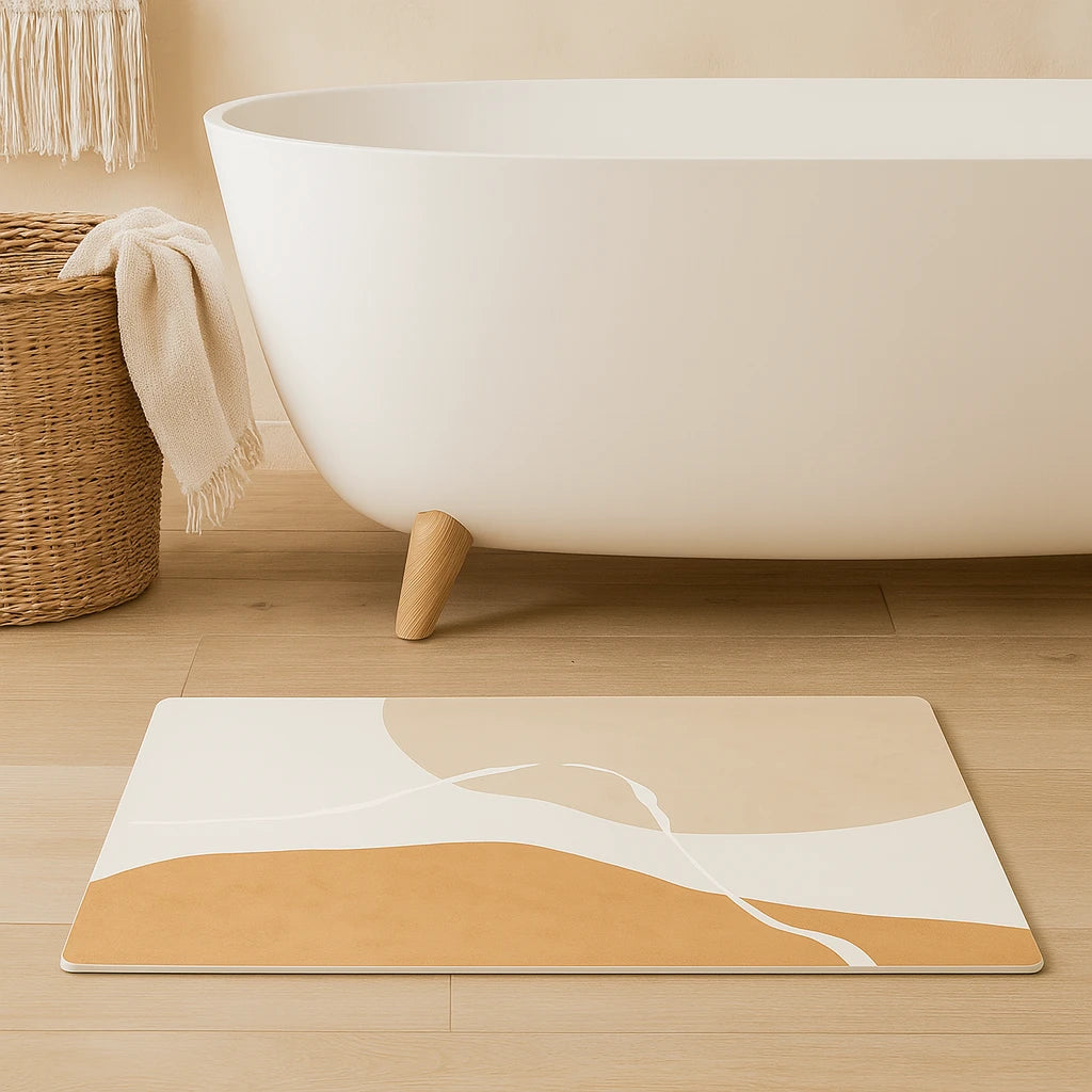 Tapis De Bain Absorbant Antidérapant Soléna Rectangle-Déco Bohème