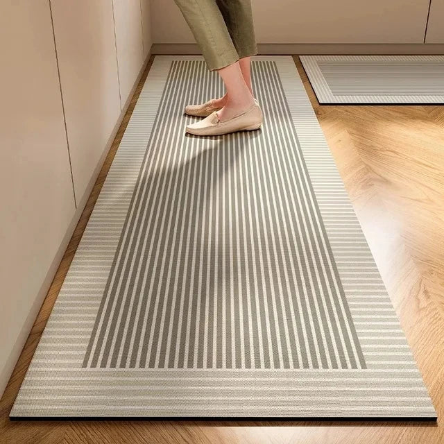 Tapis De Cuisine Antidérapant Rayé Chic Stella-Déco Bohème