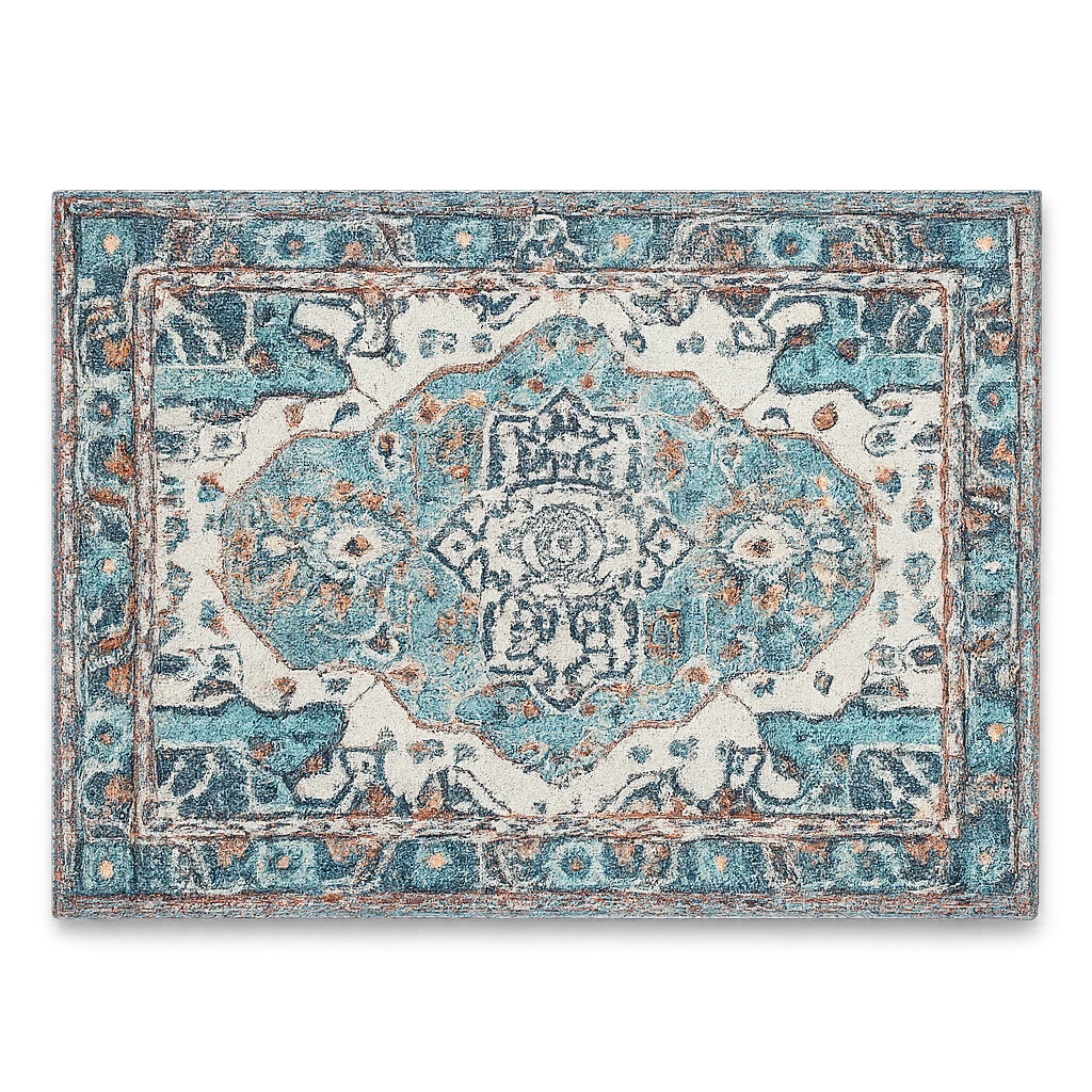 Tapis Extérieur Bleu Oriental Bohème-Déco Bohème