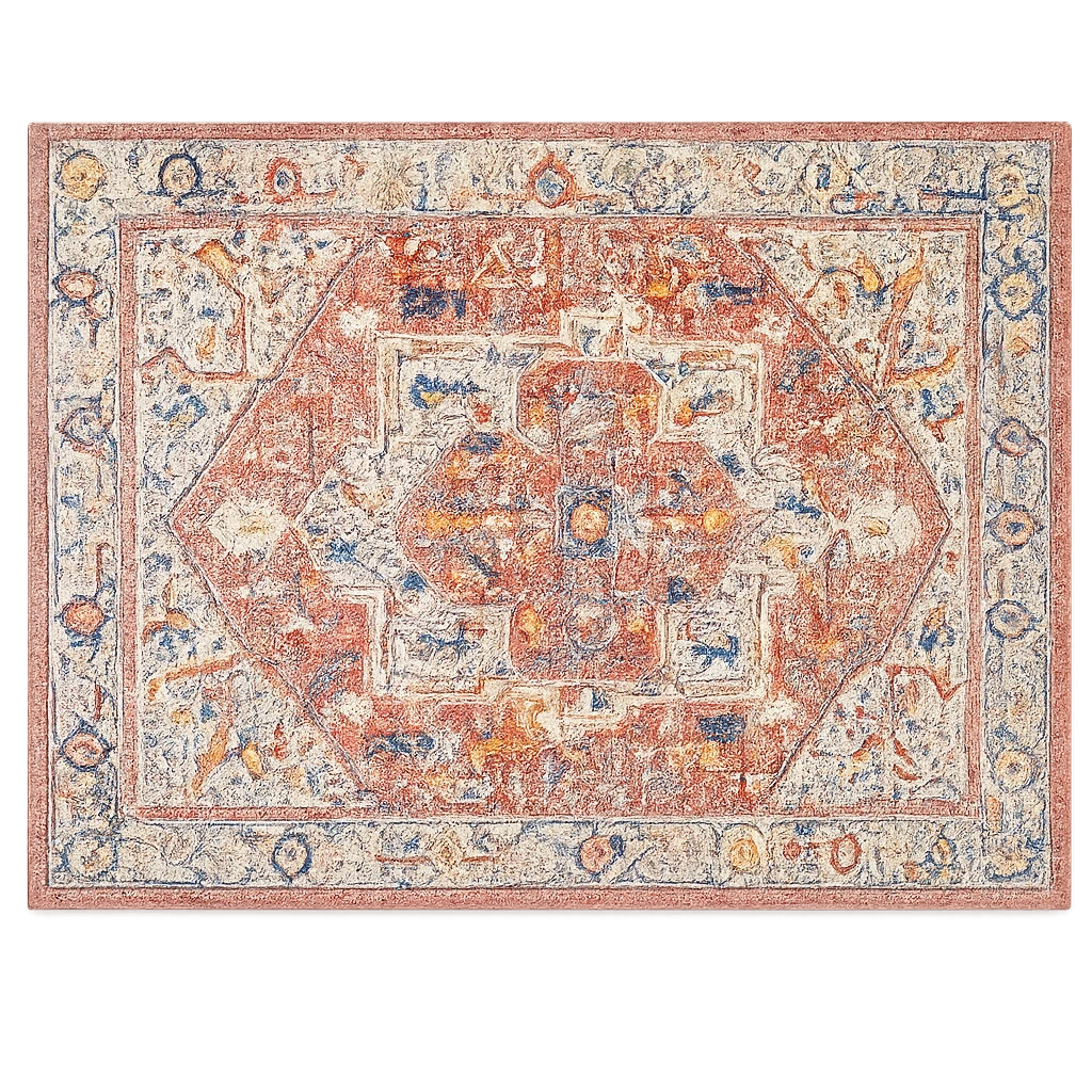 Tapis Extérieur Oriental Rouge Bohème-Déco Bohème