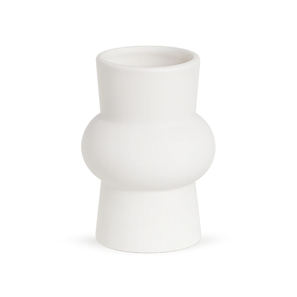 Vase En Céramique Blanc Décoratif Nordique Pour Fleurs-Déco Bohème