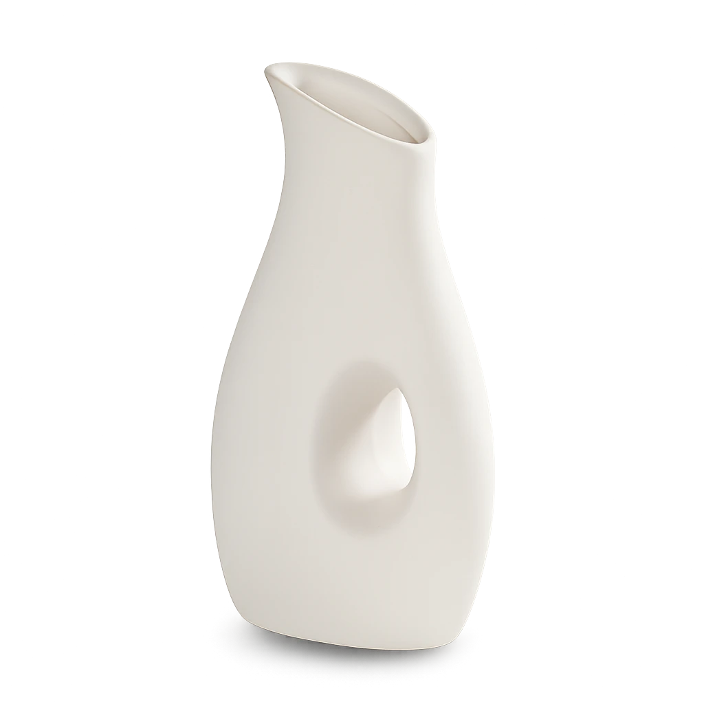 Vase En Céramique Design Nordique Blanc-Déco Bohème