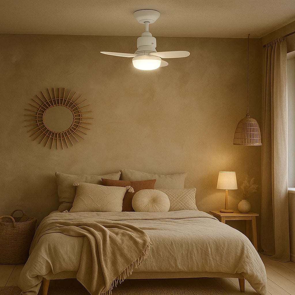 Ventilateur De Plafond À Douille 40 W Avec LED-Déco Bohème
