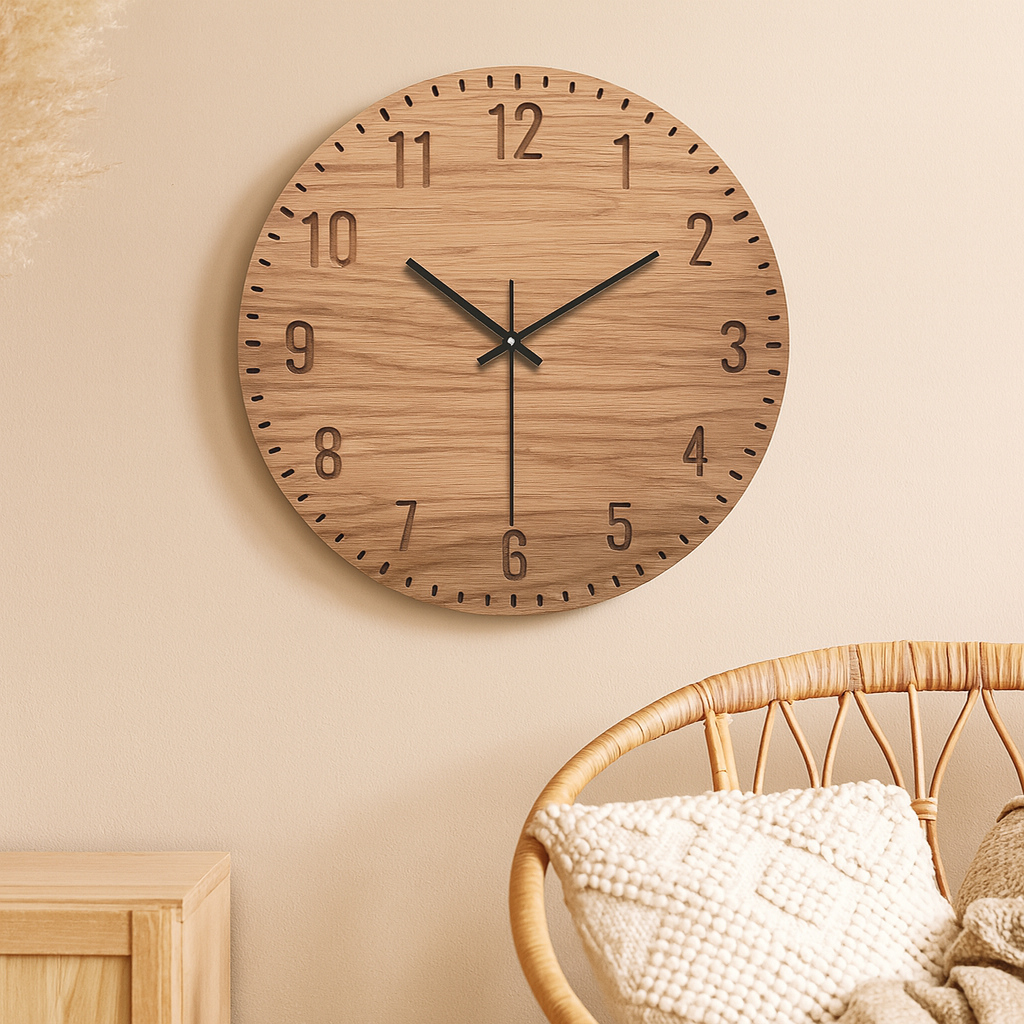 Horloge bois silencieuse design spéciale bohème chic-Déco Bohème