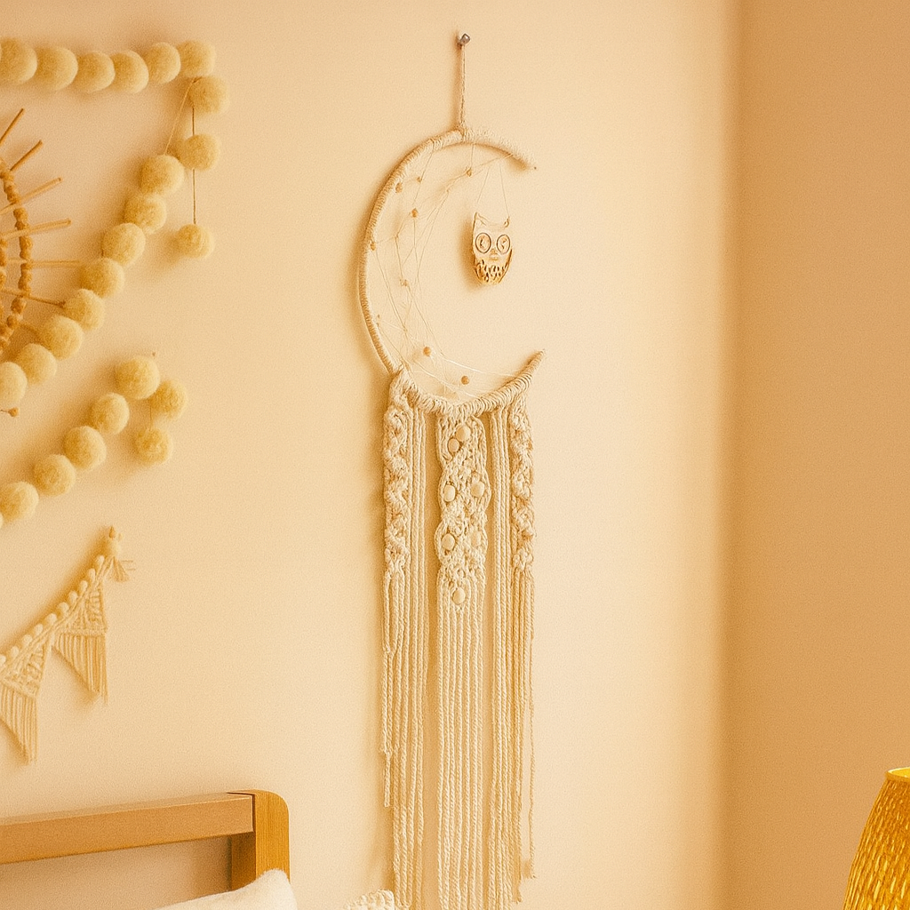 Grand Attrape-Rêves Macramé Arbre de Vie-Déco Bohème