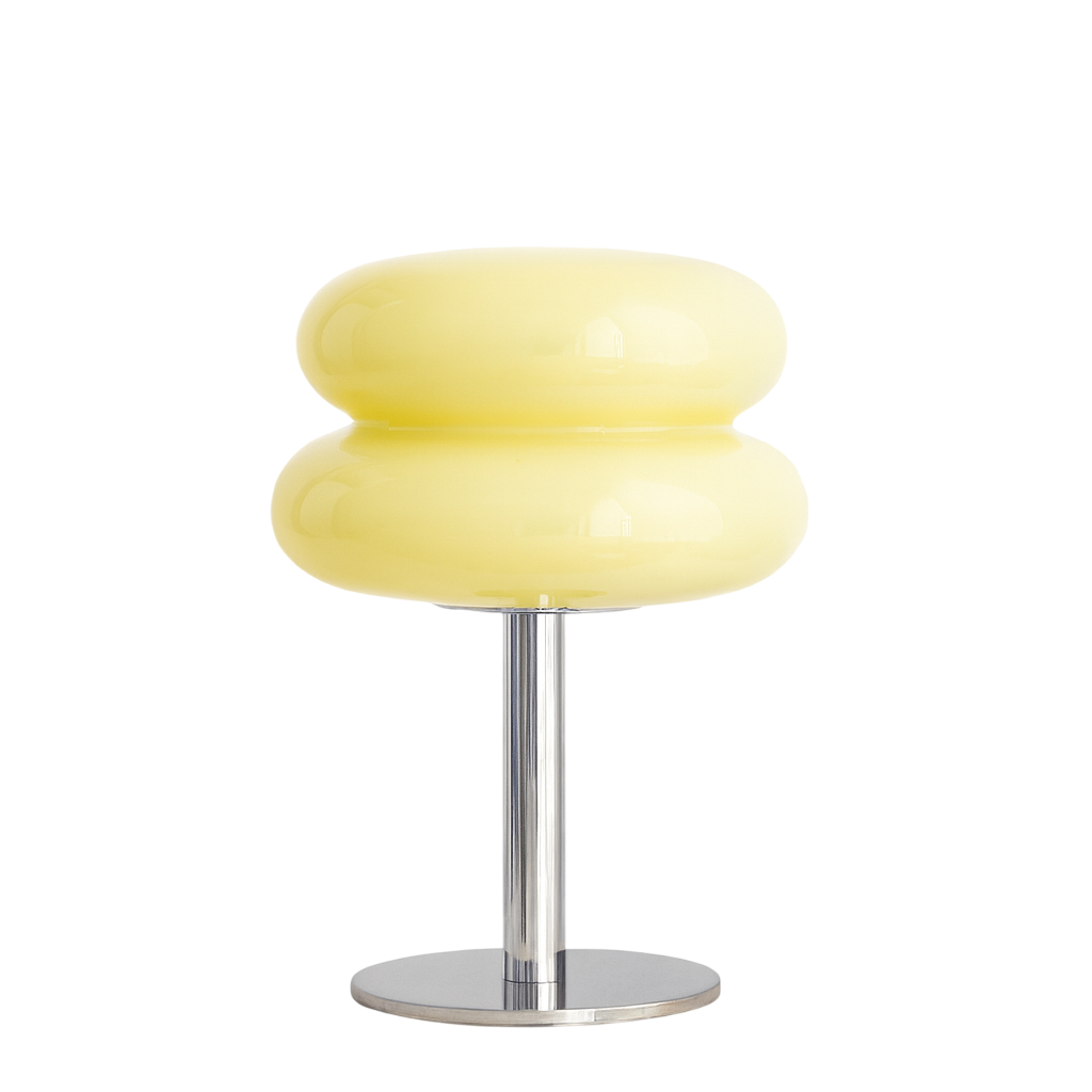 Lampe Macaron en Verre Créme-Déco Bohème