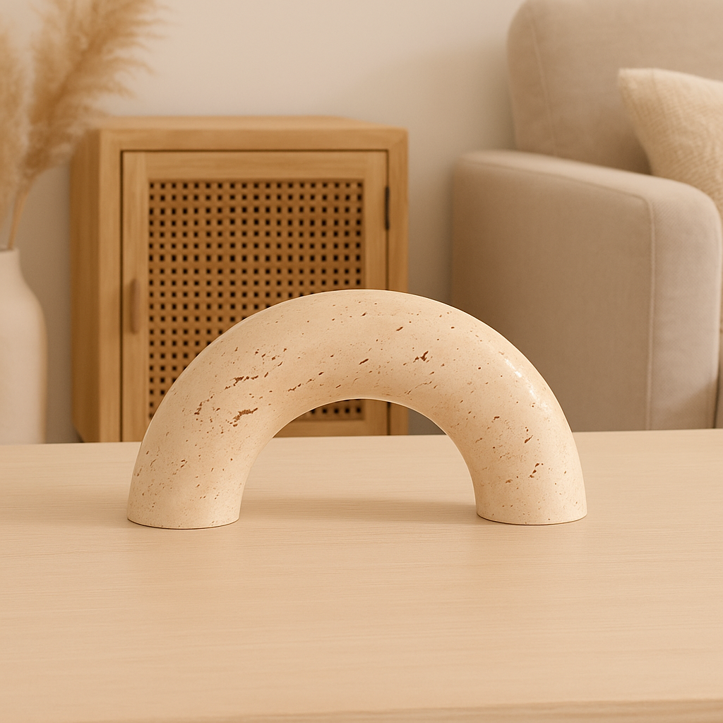 Arche décorative en marbre jaune-Déco Bohème