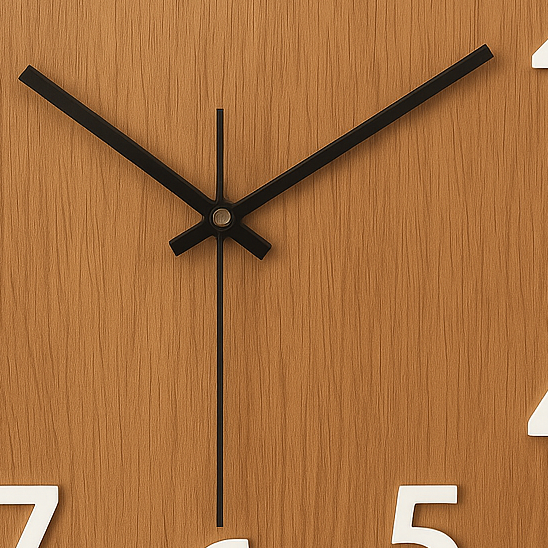 Horloge en Bois Chiffre Blanc en Relief Design Bohème-Déco Bohème