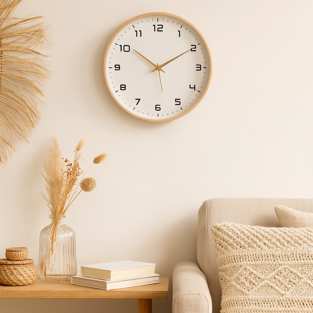 Horloge Murale Bois Nordique Chic