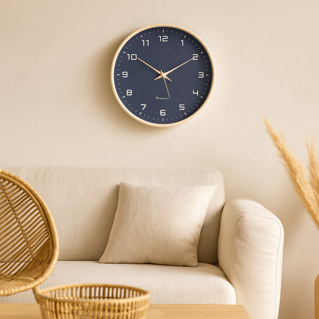 Horloge murale bois nordique chic