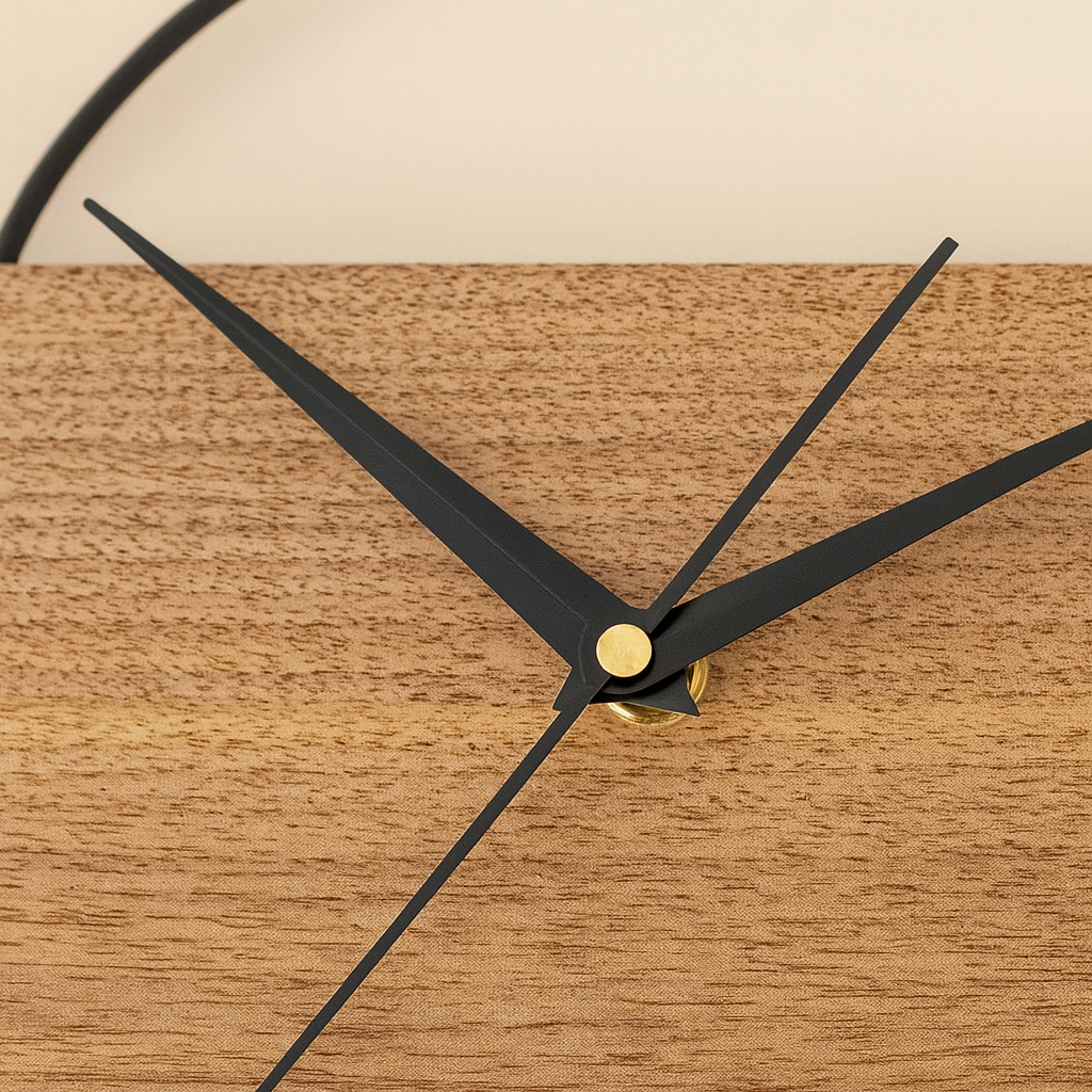 Horloge murale en bois minimaliste design européen-Déco Bohème
