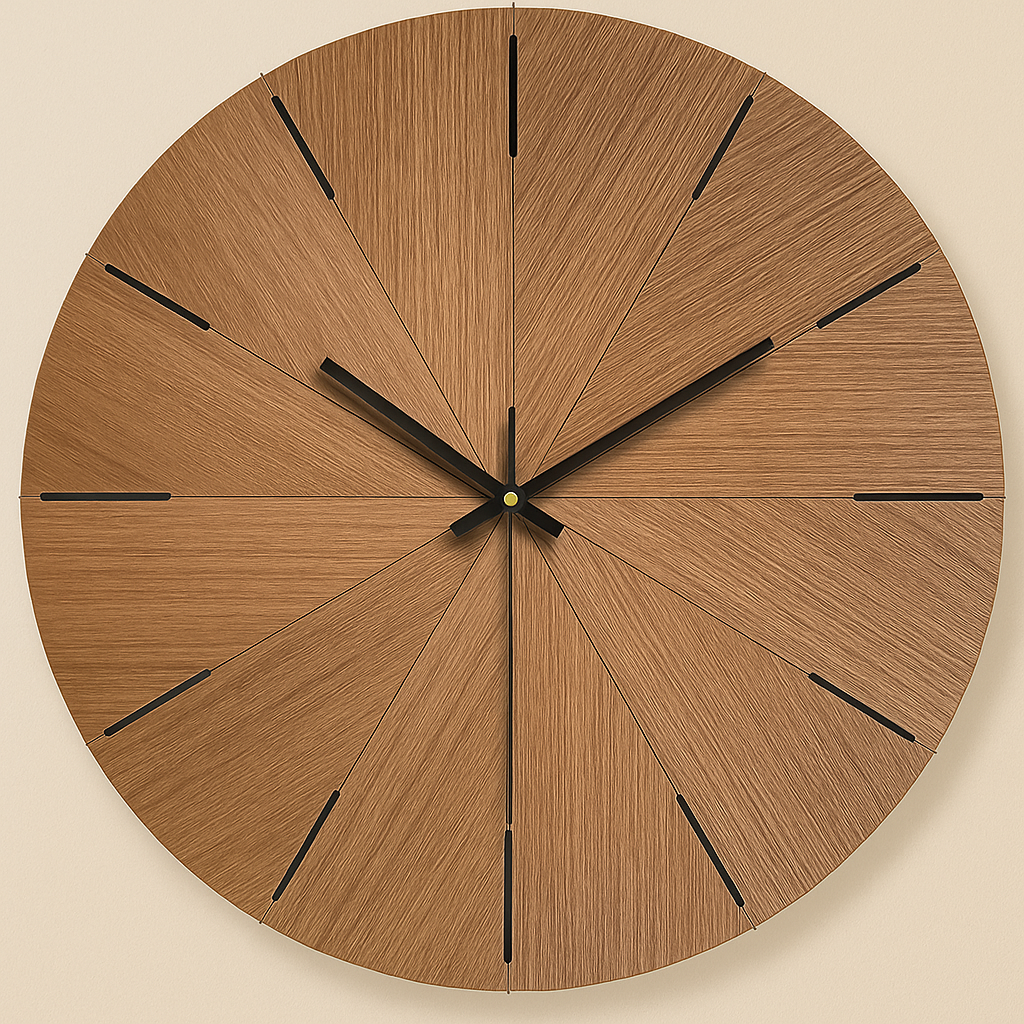 Horloge murale bois silencieuse style bohème chic-Déco Bohème