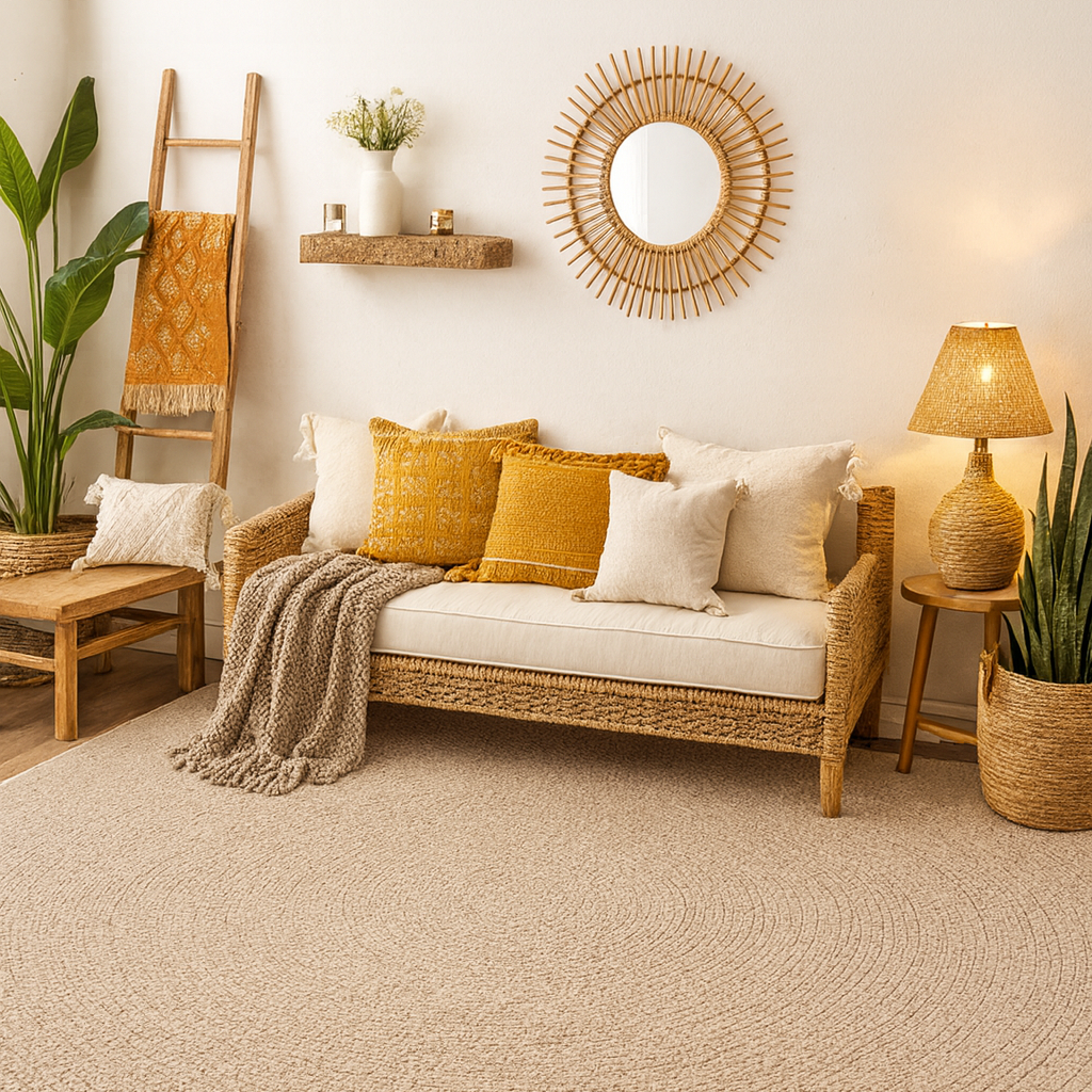 Tapis Déco Bohème 240x340 effet jute