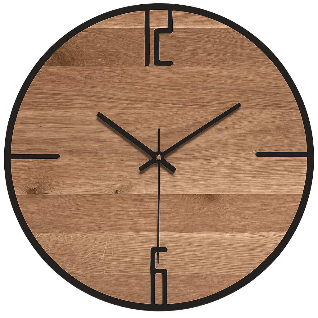 Horloge murale en bois design minimaliste-Déco Bohème