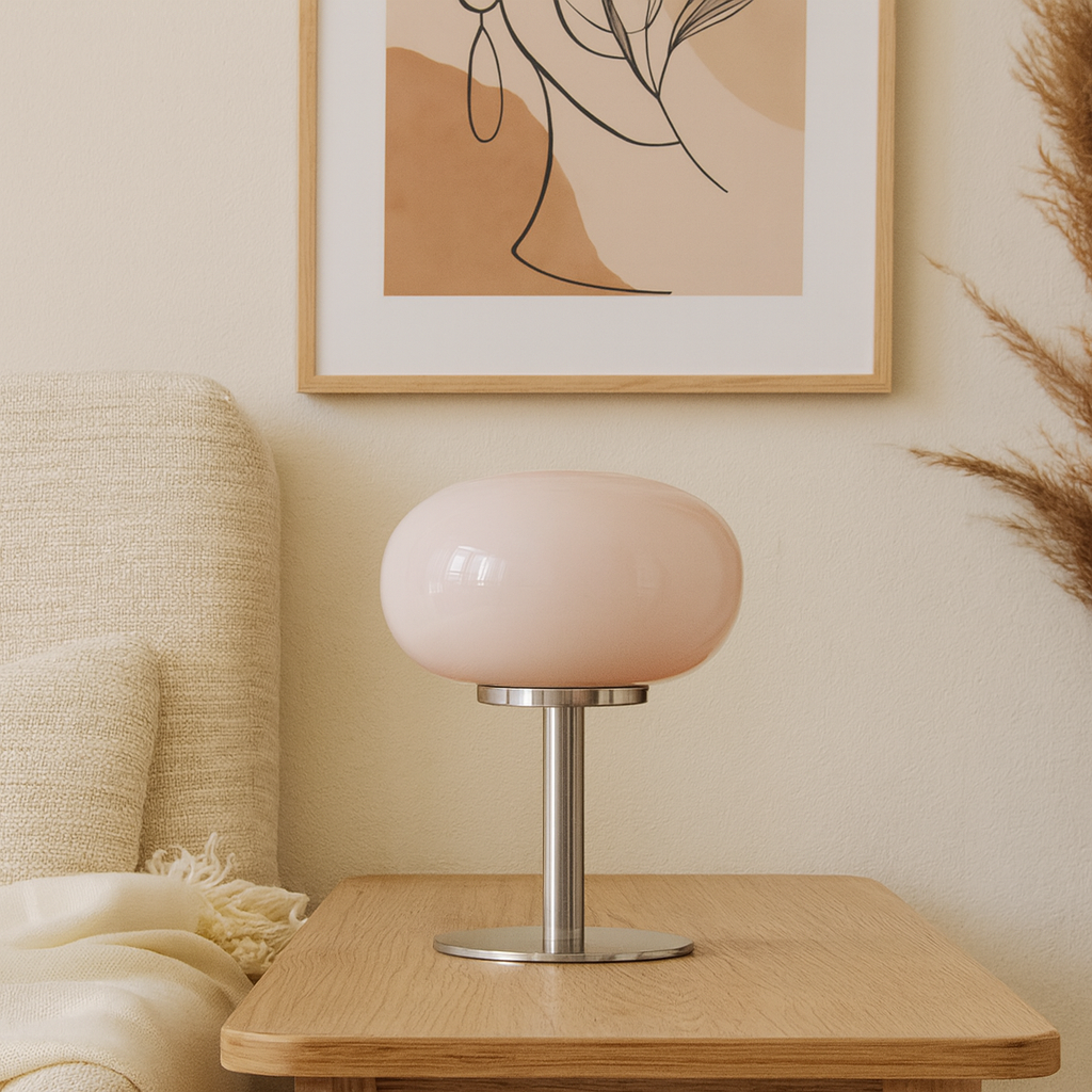 Lampe à Poser Macaron Trichromatique en Verre-Déco Bohème