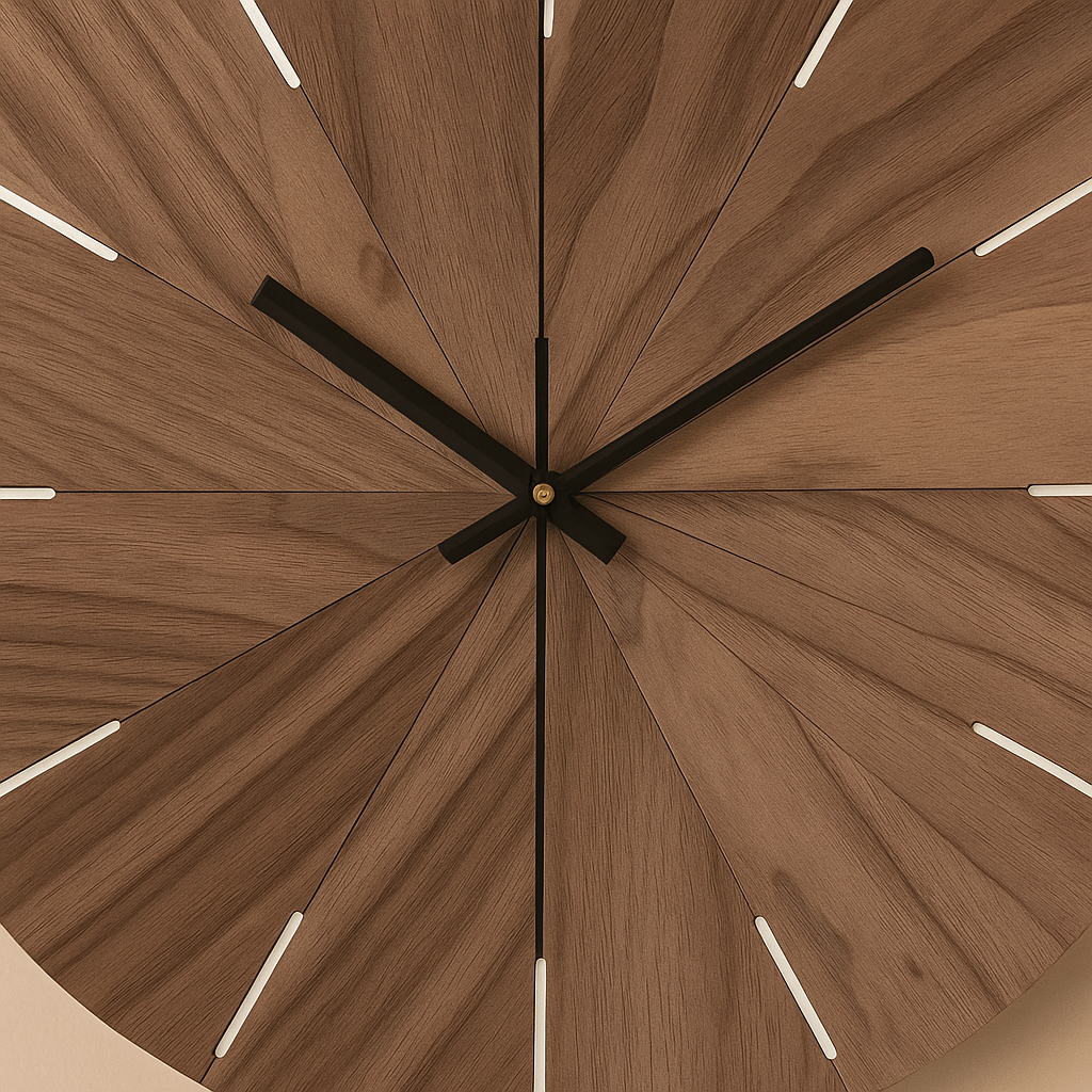 Horloge murale bois silencieuse design minimaliste