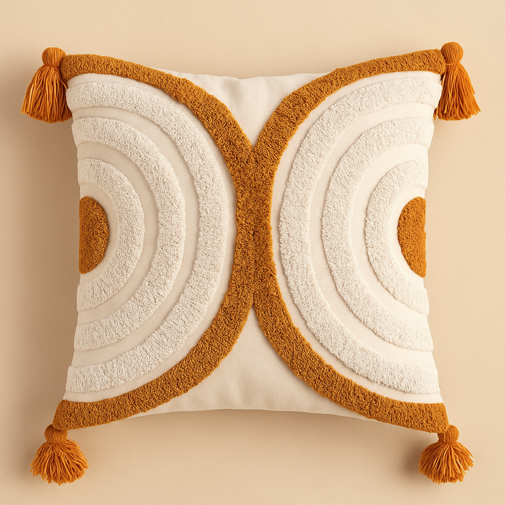 Housse de coussin bohème chic Cercle du Désert-Déco Bohème