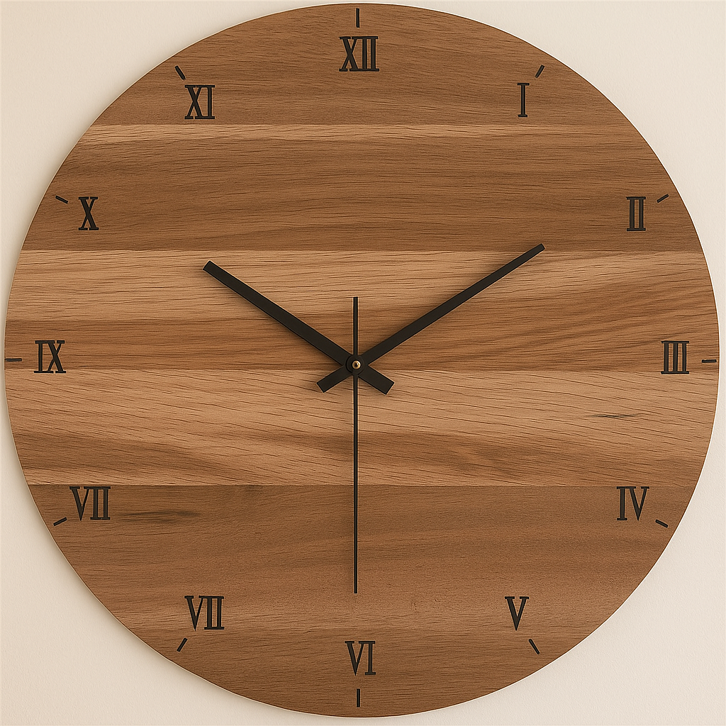 Horloge murale bois American Style silencieuse-Déco Bohème