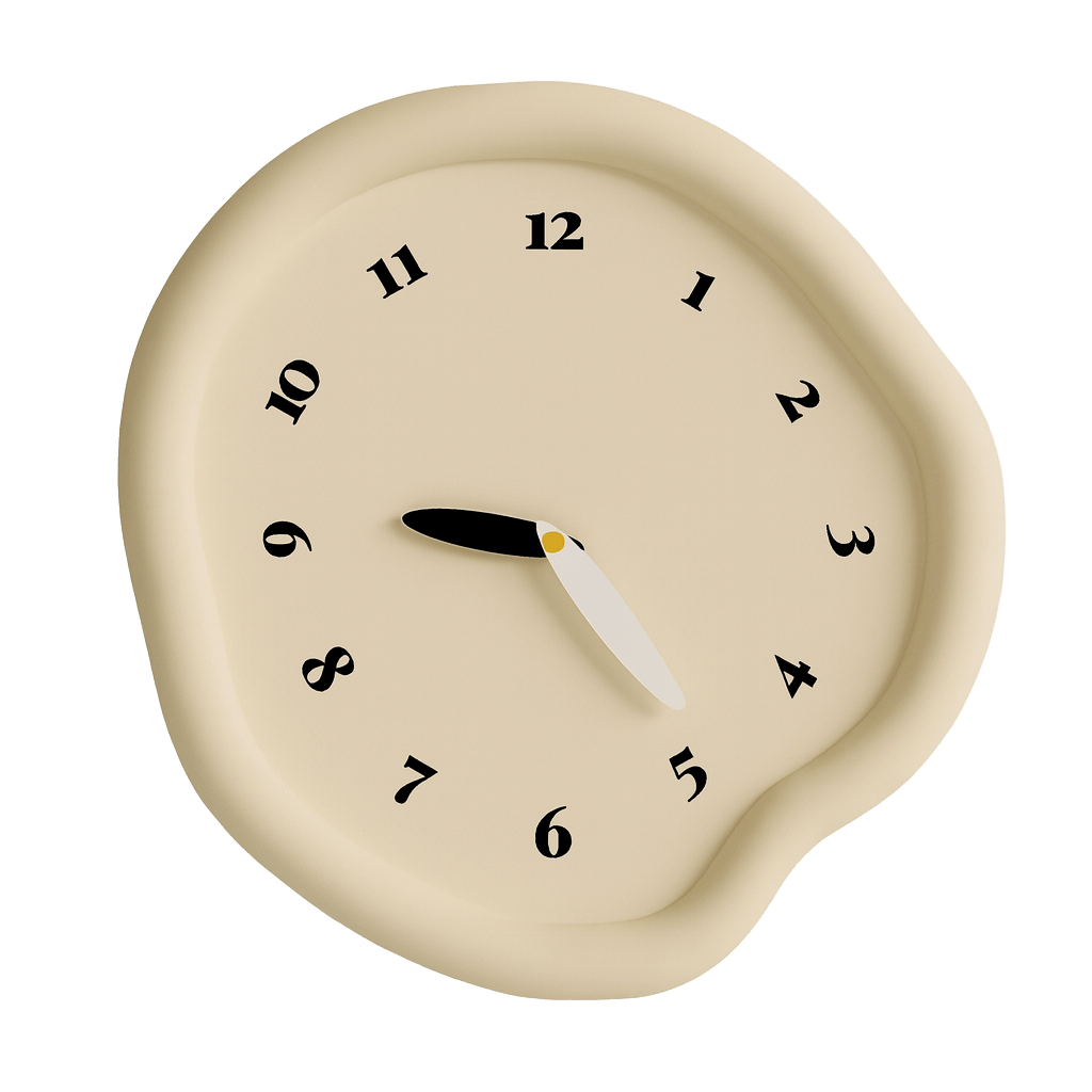 Horloge murale nordique silencieuse beige et noir