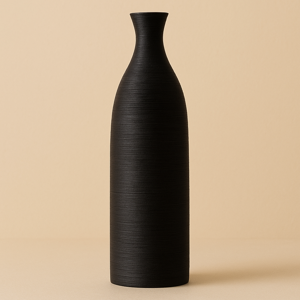 Vase Céramique Bohème Chic Noir-Déco Bohème