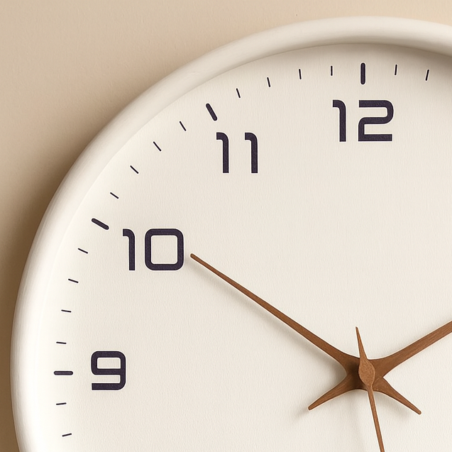 Horloge murale bois massif nordique luxe