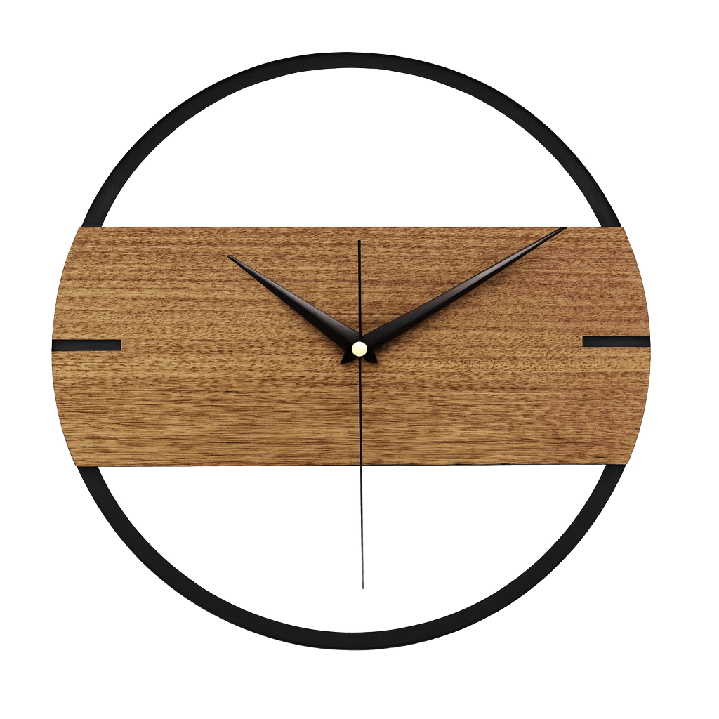 Horloge murale en bois minimaliste design européen