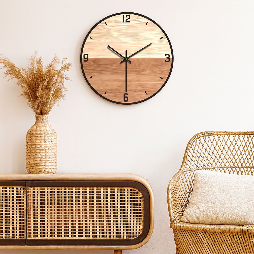 Horloge moitié clair sliencieuse bohème