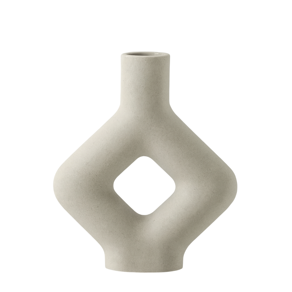 Vase Céramique Motifs Géométriques Ajourés